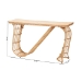 bali & pari Araceli Rattan S-Curve Console Table - Handwoven Wicker Sculptural Accent Table for Living Room or Entryway - BSOAraceli-Rattan/Light Honey-Console Table