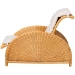 bali & pari Aries Natural Rattan Chaise Lounge Chair with Cushion - Handwoven Wicker Accent Lounger Rolled Backrest and Arms for Living Room or Sunroom - BSOAries-Light Honey/Rattan-Cushion-Lounger