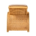bali & pari Aries Natural Rattan Chaise Lounge Chair with Cushion - Handwoven Wicker Accent Lounger Rolled Backrest and Arms for Living Room or Sunroom - BSOAries-Light Honey/Rattan-Cushion-Lounger