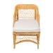 bali & pari Bruno Natural Rattan Chaise Lounge Chair with Cushion - Handwoven Wicker Accent Lounger with Rounded Backrest and Arms for Living Room, Bedroom or Sunroom - BSOBruno-Light Honey/Rattan-Cushion-Lounger
