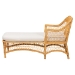 bali & pari Bruno Natural Rattan Chaise Lounge Chair with Cushion - Handwoven Wicker Accent Lounger with Rounded Backrest and Arms for Living Room, Bedroom or Sunroom - BSOBruno-Light Honey/Rattan-Cushion-Lounger