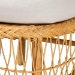 bali & pari Bruno Natural Rattan Chaise Lounge Chair with Cushion - Handwoven Wicker Accent Lounger with Rounded Backrest and Arms for Living Room, Bedroom or Sunroom - BSOBruno-Light Honey/Rattan-Cushion-Lounger