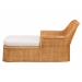 bali & pari Cesar Natural Rattan Chaise Lounge Chair with Cushion - Handwoven Wicker Accent Lounger with Rounded Backrest and Arms for Living Room, Bedroom or Sunroom - BSOCesar-Light Honey/Rattan-Cushion-Lounger