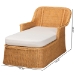 bali & pari Cesar Natural Rattan Chaise Lounge Chair with Cushion - Handwoven Wicker Accent Lounger with Rounded Backrest and Arms for Living Room, Bedroom or Sunroom - BSOCesar-Light Honey/Rattan-Cushion-Lounger