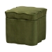 Baxton Studio Paulina Velvet Storage Ottoman - Lid Top Accent Stool with Interior Storage and Scalloped Outline for Bedroom or Living Room, Moss Green