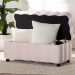 Baxton Studio Paulina Velvet Storage Bench - Lift Top Accent Bench with Interior Storage and Scalloped Outline for Bedroom or Living Room, Light Pink - BSOBBT3246-Light Pink Velvet-Storage-Bench