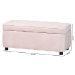 Baxton Studio Paulina Velvet Storage Bench - Lift Top Accent Bench with Interior Storage and Scalloped Outline for Bedroom or Living Room, Light Pink - BSOBBT3246-Light Pink Velvet-Storage-Bench