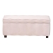 Baxton Studio Paulina Velvet Storage Bench - Lift Top Accent Bench with Interior Storage and Scalloped Outline for Bedroom or Living Room, Light Pink - BSOBBT3246-Light Pink Velvet-Storage-Bench
