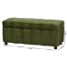 Baxton Studio Paulina Velvet Storage Bench - Lift Top Accent Bench with Interior Storage and Scalloped Outline for Bedroom or Living Room, Moss Green - BSOBBT3246-Moss Green Velvet-Storage-Bench