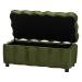 Baxton Studio Paulina Velvet Storage Bench - Lift Top Accent Bench with Interior Storage and Scalloped Outline for Bedroom or Living Room, Moss Green - BSOBBT3246-Moss Green Velvet-Storage-Bench