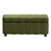 Baxton Studio Paulina Velvet Storage Bench - Lift Top Accent Bench with Interior Storage and Scalloped Outline for Bedroom or Living Room, Moss Green - BSOBBT3246-Moss Green Velvet-Storage-Bench
