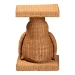 bali & pari Pembroke Penguin End Table - Handwoven Rattan Sculptural Accent Side Table with Platform Base - BSOPenguin-Natural Rattan-ET