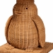 bali & pari Pembroke Penguin End Table - Handwoven Rattan Sculptural Accent Side Table with Platform Base - BSOPenguin-Natural Rattan-ET