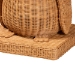 bali & pari Pembroke Penguin End Table - Handwoven Rattan Sculptural Accent Side Table with Platform Base - BSOPenguin-Natural Rattan-ET