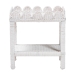 bali & pari Sumana Natural Rattan Side Table - Handwoven Wicker 2-Tier Accent End Table with Scalloped Tray Top for Living Room, White - BSOWS069-White Rattan-Side Table