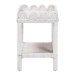 bali & pari Sumana Natural Rattan Side Table - Handwoven Wicker 2-Tier Accent End Table with Scalloped Tray Top for Living Room, White - BSOWS069-White Rattan-Side Table