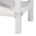 bali & pari Sumana Natural Rattan Side Table - Handwoven Wicker 2-Tier Accent End Table with Scalloped Tray Top for Living Room, White - BSOWS069-White Rattan-Side Table