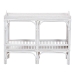 bali & pari Lombok Natural Rattan Console Table - Handwoven Wicker 2-Tier Accent Table with Raised Tray Top for Living Room or Entryway, White - BSOLombok-Rattan-White-Console Table