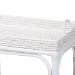 bali & pari Lombok Natural Rattan Console Table - Handwoven Wicker 2-Tier Accent Table with Raised Tray Top for Living Room or Entryway, White - BSOLombok-Rattan-White-Console Table