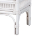 bali & pari Lombok Natural Rattan Console Table - Handwoven Wicker 2-Tier Accent Table with Raised Tray Top for Living Room or Entryway, White - BSOLombok-Rattan-White-Console Table