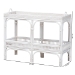 bali & pari Lombok Natural Rattan Console Table - Handwoven Wicker 2-Tier Accent Table with Raised Tray Top for Living Room or Entryway, White - BSOLombok-Rattan-White-Console Table