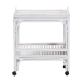 bali & pari Lombok Natural Rattan Wine Cart - Handwoven Wicker 2-Tier Mobile Bar Cart with Raised Tray Top Kitchen or Lounge, White - BSOLombok-Rattan-White-Cart