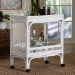 bali & pari Lombok Natural Rattan Wine Cart - Handwoven Wicker 2-Tier Mobile Bar Cart with Raised Tray Top Kitchen or Lounge, White - BSOLombok-Rattan-White-Cart