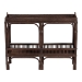 bali & pari Lombok Natural Rattan Console Table - Handwoven Wicker 2-Tier Accent Table with Raised Tray Top for Living Room or Entryway, Espresso - BSOLombok-Rattan-Coffee Bean-Console Table