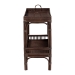 bali & pari Lombok Natural Rattan Console Table - Handwoven Wicker 2-Tier Accent Table with Raised Tray Top for Living Room or Entryway, Espresso - BSOLombok-Rattan-Coffee Bean-Console Table