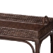 bali & pari Lombok Natural Rattan Console Table - Handwoven Wicker 2-Tier Accent Table with Raised Tray Top for Living Room or Entryway, Espresso - BSOLombok-Rattan-Coffee Bean-Console Table