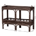 bali & pari Lombok Natural Rattan Console Table - Handwoven Wicker 2-Tier Accent Table with Raised Tray Top for Living Room or Entryway, Espresso - BSOLombok-Rattan-Coffee Bean-Console Table