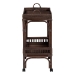 bali & pari Lombok Natural Rattan Wine Cart - Handwoven Wicker 2-Tier Mobile Bar Cart with Raised Tray Top Kitchen or Lounge, Espresso - BSOLombok-Rattan-Coffee Bean-Cart