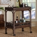 bali & pari Lombok Natural Rattan Wine Cart - Handwoven Wicker 2-Tier Mobile Bar Cart with Raised Tray Top Kitchen or Lounge, Espresso - BSOLombok-Rattan-Coffee Bean-Cart