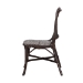 bali & pari Irene Natural Rattan Dining Chair - Handwoven Wicker Accent Chair with Lattice Backrest for Kitchen or Dining Room - BSOIrene-Coffee Bean-Rattan-DC