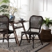 bali & pari Irene Natural Rattan Dining Chair - Handwoven Wicker Accent Chair with Lattice Backrest for Kitchen or Dining Room - BSOIrene-Coffee Bean-Rattan-DC