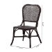 bali & pari Irene Natural Rattan Dining Chair - Handwoven Wicker Accent Chair with Lattice Backrest for Kitchen or Dining Room - BSOIrene-Coffee Bean-Rattan-DC