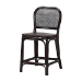 bali & pari Irene Natural Rattan Counter Stool - Handwoven Wicker Accent Stool with Lattice Backrest for Kitchen Island Seating
