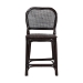 bali & pari Irene Natural Rattan Counter Stool - Handwoven Wicker Accent Stool with Lattice Backrest for Kitchen Island Seating - BSOIrene-Coffee Bean-Rattan-CS
