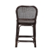 bali & pari Irene Natural Rattan Counter Stool - Handwoven Wicker Accent Stool with Lattice Backrest for Kitchen Island Seating - BSOIrene-Coffee Bean-Rattan-CS
