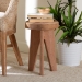 bali & pari Sayen Acacia Wood Multipurpose Accent Stool - Sculptural End Table with Flared Tripod Base for Living Room, Bedroom or Dining Room - BSOSayen-Natural-Stool