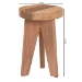 bali & pari Sayen Acacia Wood Multipurpose Accent Stool - Sculptural End Table with Flared Tripod Base for Living Room, Bedroom or Dining Room - BSOSayen-Natural-Stool