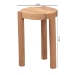 bali & pari Shadi Acacia Wood Multipurpose Accent Stool - Sculptural End Table with Tripod Base for Living Room, Bedroom or Dining Room - BSOShadi-Natural-Stool