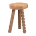 bali & pari Sihu Acacia Wood Multipurpose Accent Stool - Sculptural End Table with Bobbin Tripod Base for Living Room, Bedroom or Dining Room