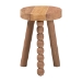 bali & pari Sihu Acacia Wood Multipurpose Accent Stool - Sculptural End Table with Bobbin Tripod Base for Living Room, Bedroom or Dining Room - BSOSihu-Natural-Stool