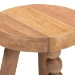 bali & pari Sihu Acacia Wood Multipurpose Accent Stool - Sculptural End Table with Bobbin Tripod Base for Living Room, Bedroom or Dining Room - BSOSihu-Natural-Stool