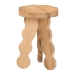 bali & pari Sino Acacia Wood Multipurpose Accent Stool - Sculptural End Table with Wavy Tripod Base for Living Room, Bedroom or Dining Room