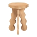 bali & pari Sino Acacia Wood Multipurpose Accent Stool - Sculptural End Table with Wavy Tripod Base for Living Room, Bedroom or Dining Room - BSOSino-Natural-Stool