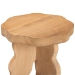 bali & pari Sino Acacia Wood Multipurpose Accent Stool - Sculptural End Table with Wavy Tripod Base for Living Room, Bedroom or Dining Room - BSOSino-Natural-Stool