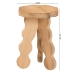 bali & pari Sino Acacia Wood Multipurpose Accent Stool - Sculptural End Table with Wavy Tripod Base for Living Room, Bedroom or Dining Room - BSOSino-Natural-Stool
