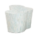 bali & pari Fiorella Capiz Shell Coffee Table - Mother of Pearl Irregular Shape Accent Table with Textured Inlay Surface for Living Room or Lounge Space - BSOF2508-FT6-Capiz-CT